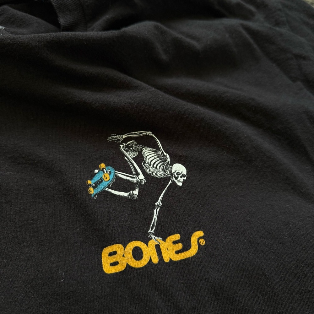 Powell Peralta Faded Black Skate BONES Skeleton T Shirt XL Men Vintage - Picture 5 of 13